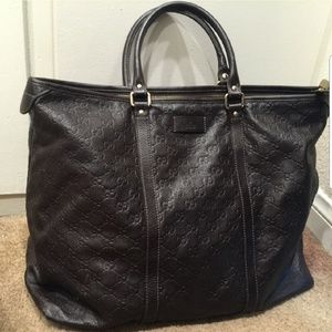 Guccisima brown leather luggage